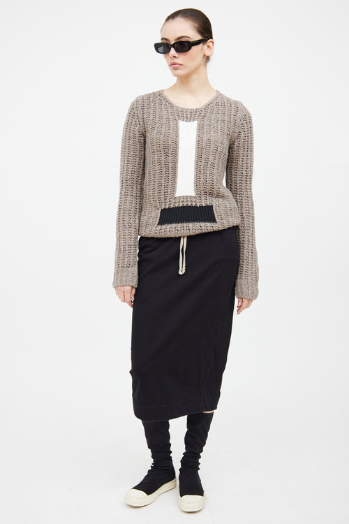 Rick Owens FW 2020 Grey Wool Knit Sweater