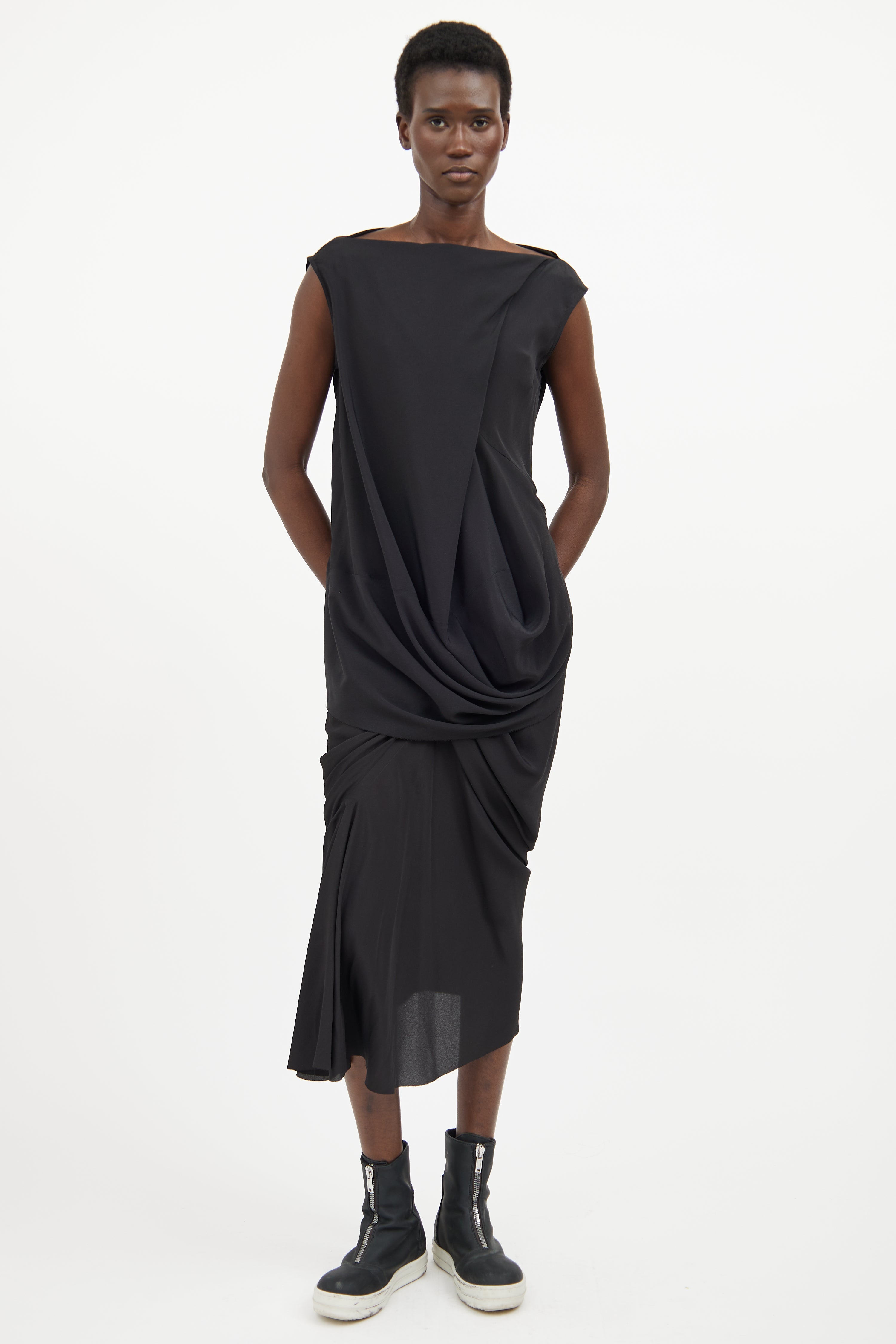Rick Owens Black Tecuatl Tie Top