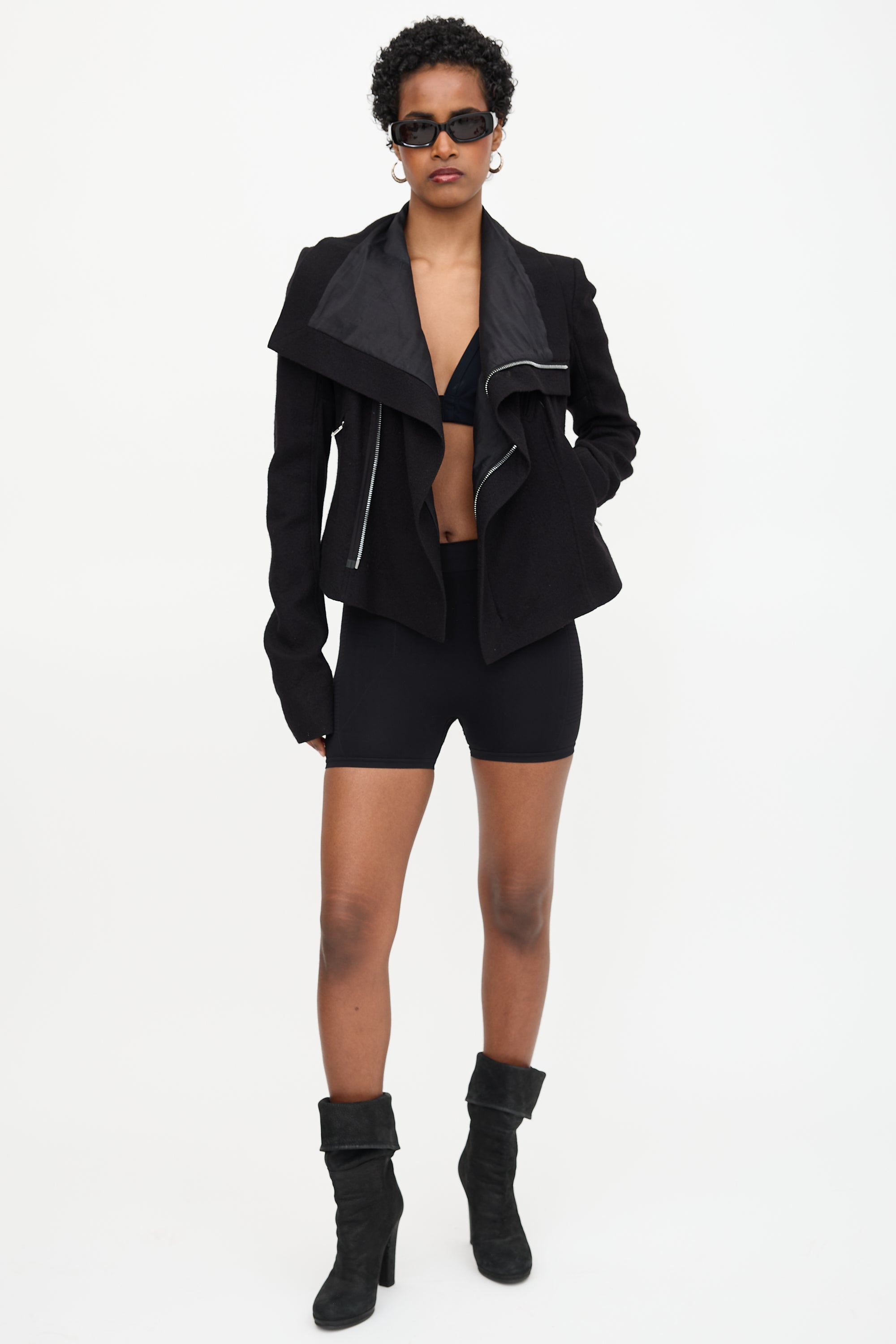 Rick Owens FW 2023 Wool High Neck Jacket