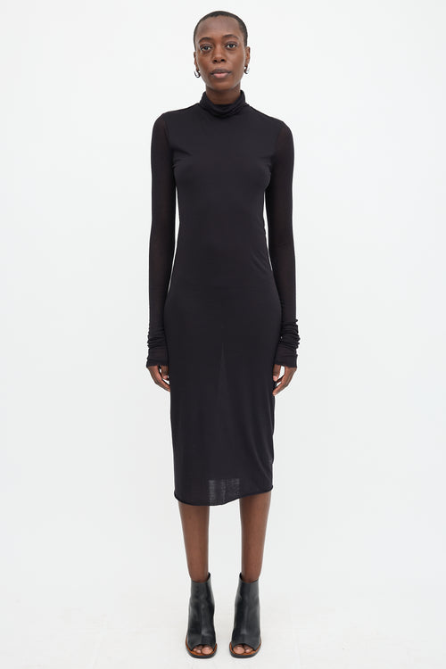 Rick Owens Lilies Jersey Turtleneck Dress