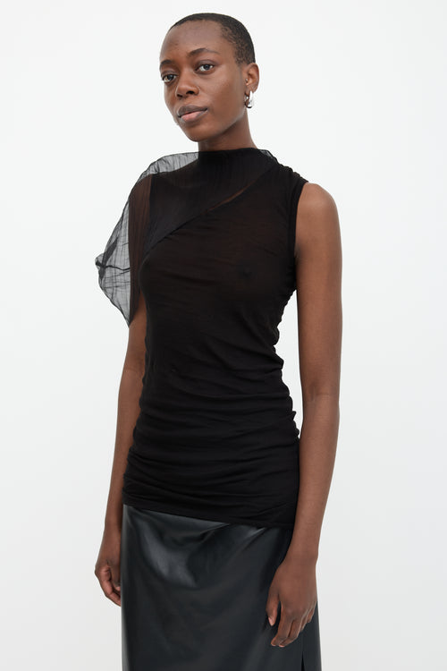 Rick Owens SS 2010 Organza Overlay Top