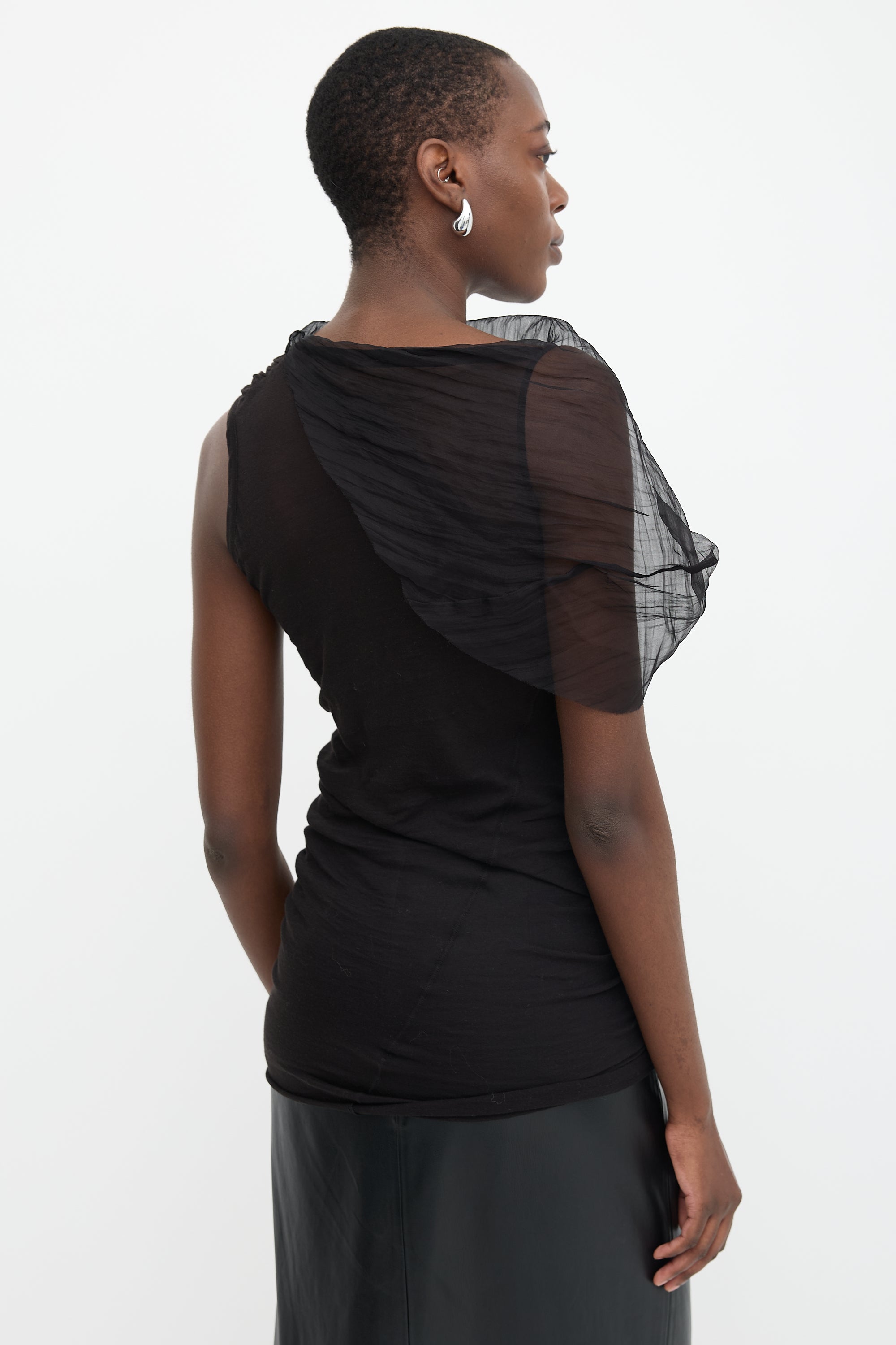 Rick Owens SS 2010 Organza Overlay Top