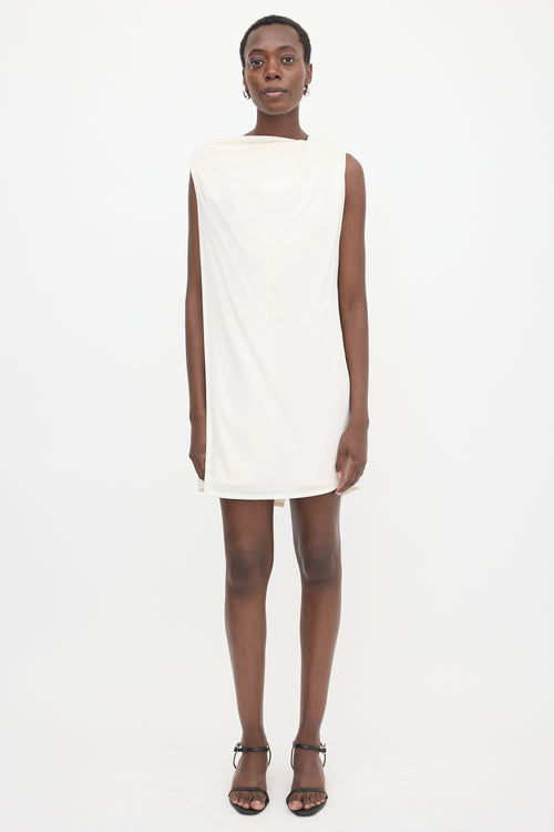 Rick Owens SS 2018 Draped Silk Crepe Dress