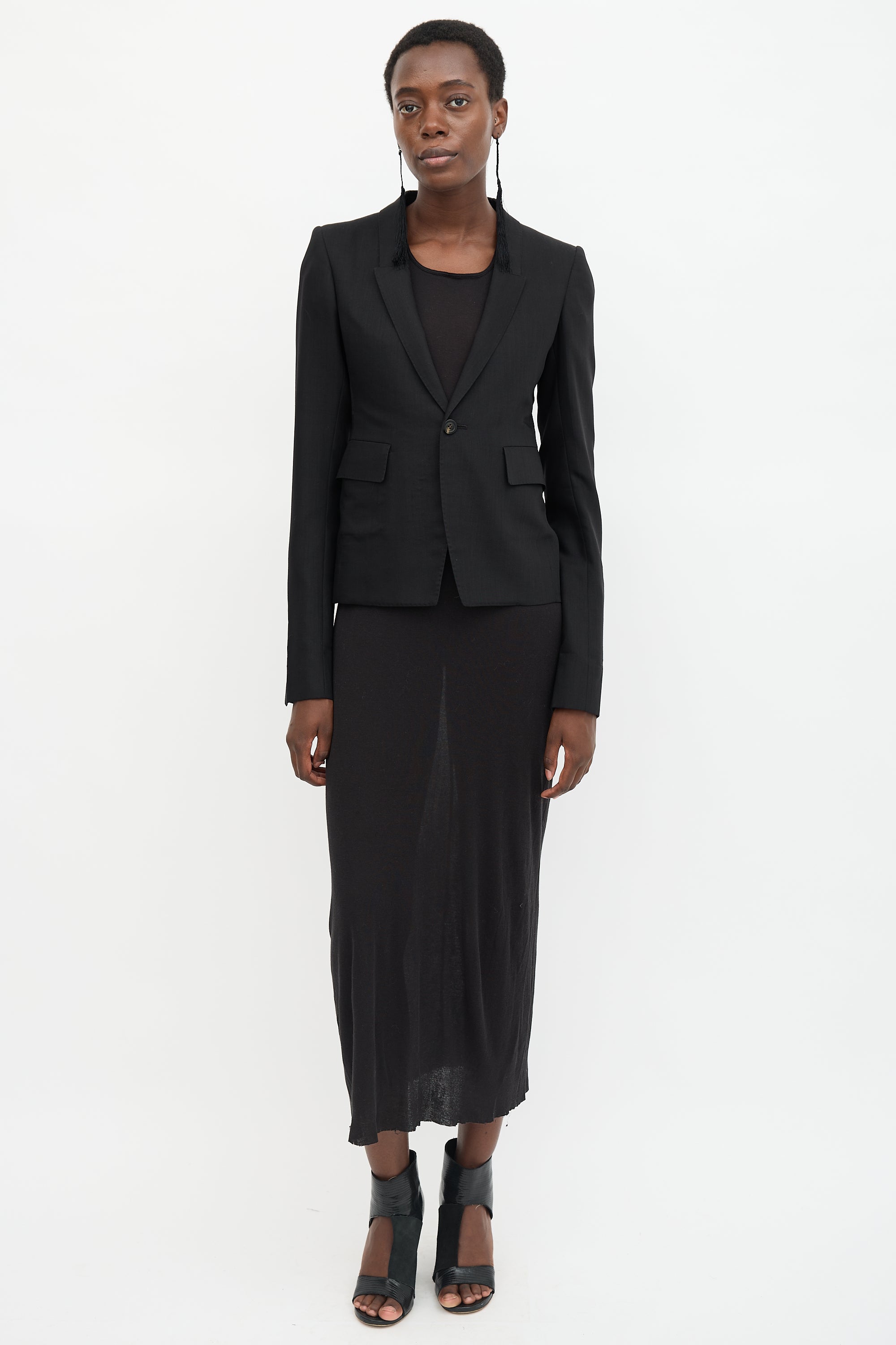 Rick Owens SS 2021 Peak Lapel Blazer