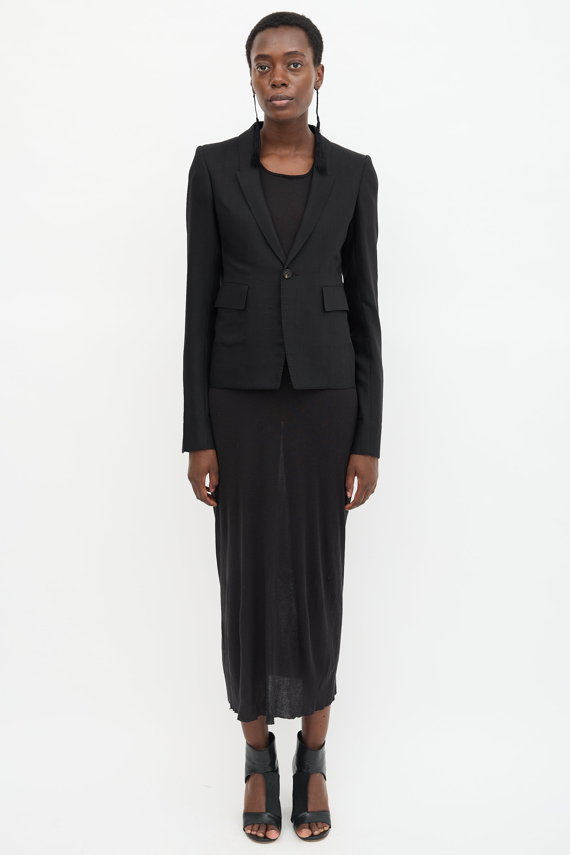 Rick Owens SS 2021 Peak Lapel Blazer