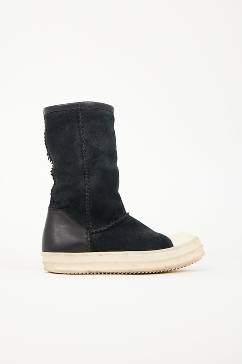 Rick Owens Shearling Creeper Boot
