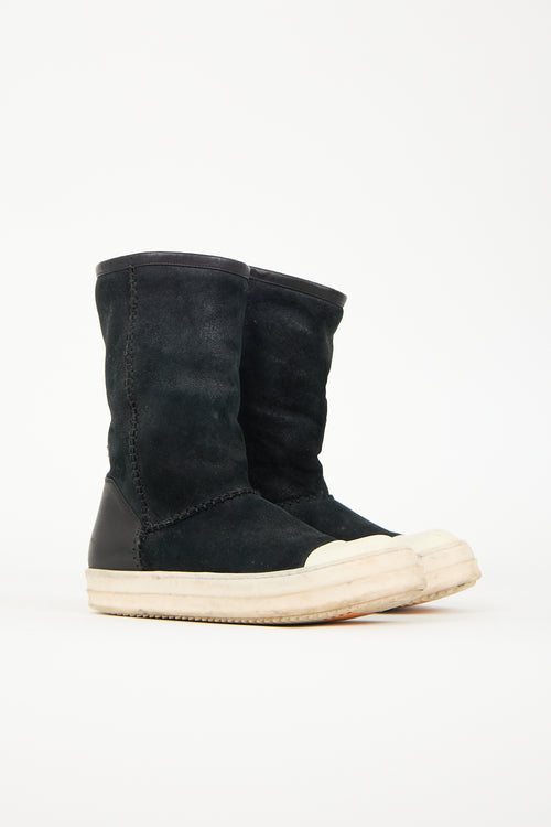 Rick Owens Shearling Creeper Boot