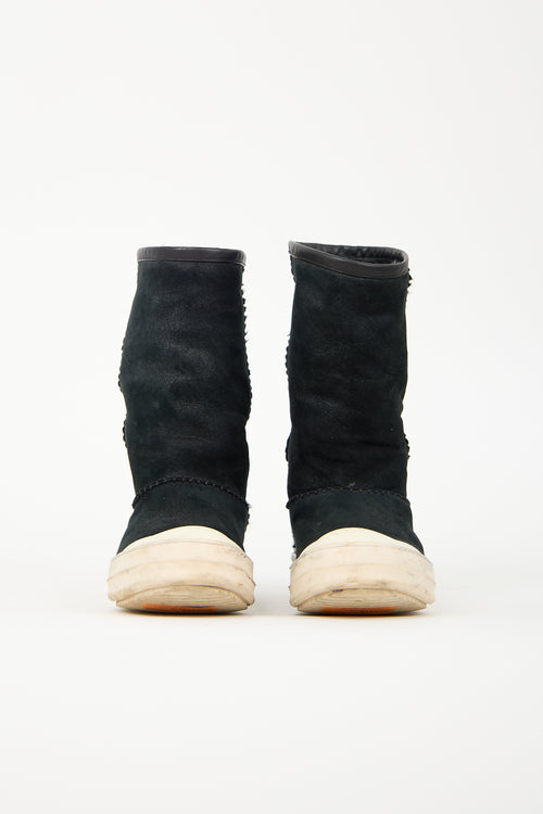 Rick Owens Shearling Creeper Boot