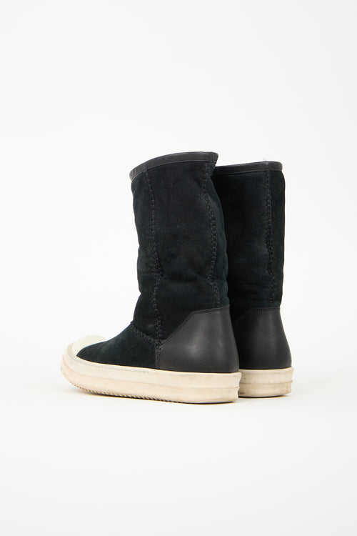 Rick Owens Shearling Creeper Boot