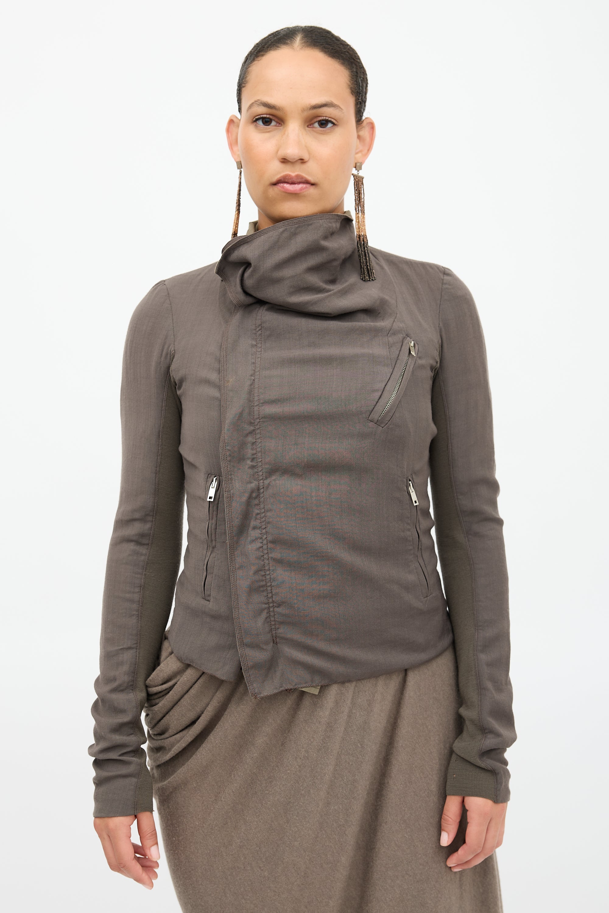 Rick Owens Wool Zip Jacket