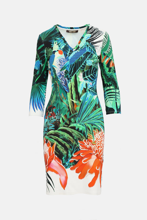 Roberto CavalliTropical Printed Dress