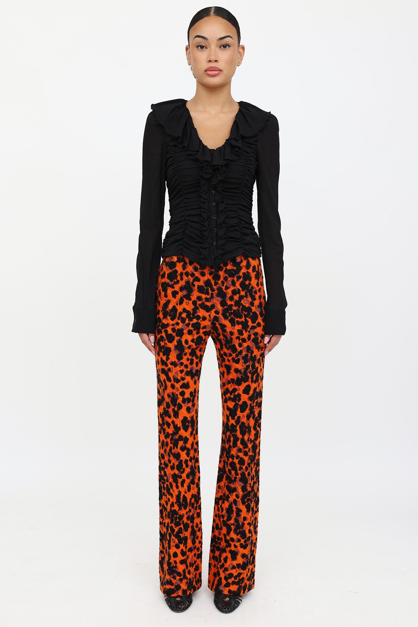 Just CavalliFW 2007 Ruched Longsleeve Top