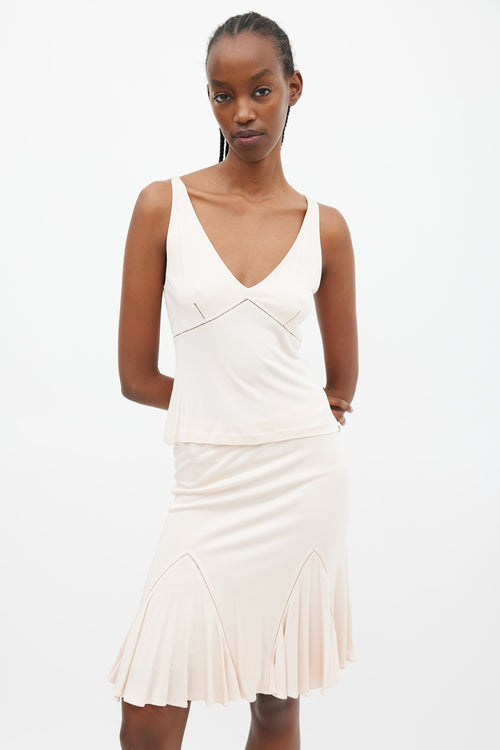 Roberto Cavalli Light Pink Camisole & Skirt Set