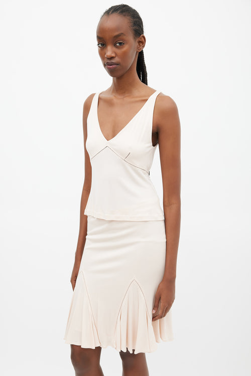 Roberto Cavalli Light Pink Camisole & Skirt Set