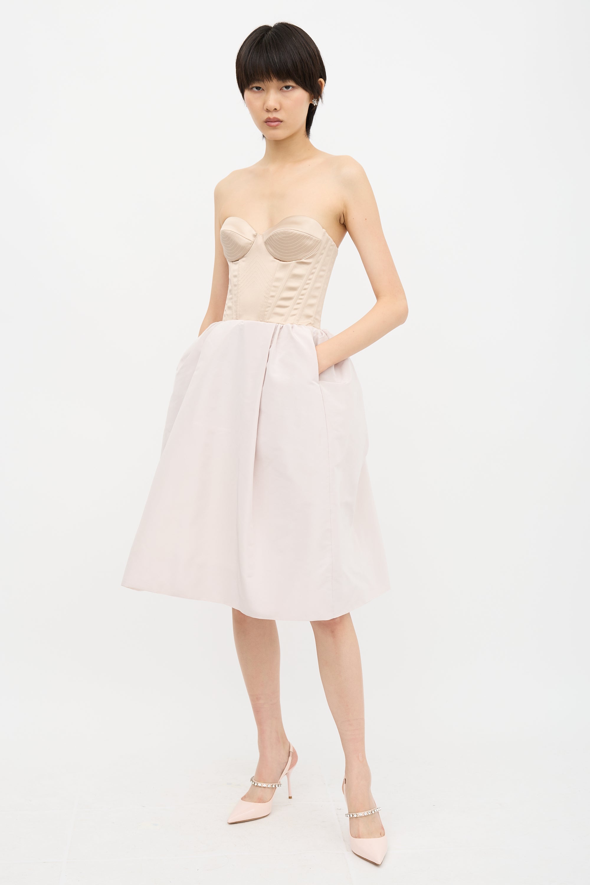 Rochas A-Line Bustier Dress