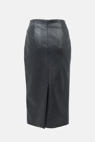 Rodebjer Leather Helen Stitch Skirt