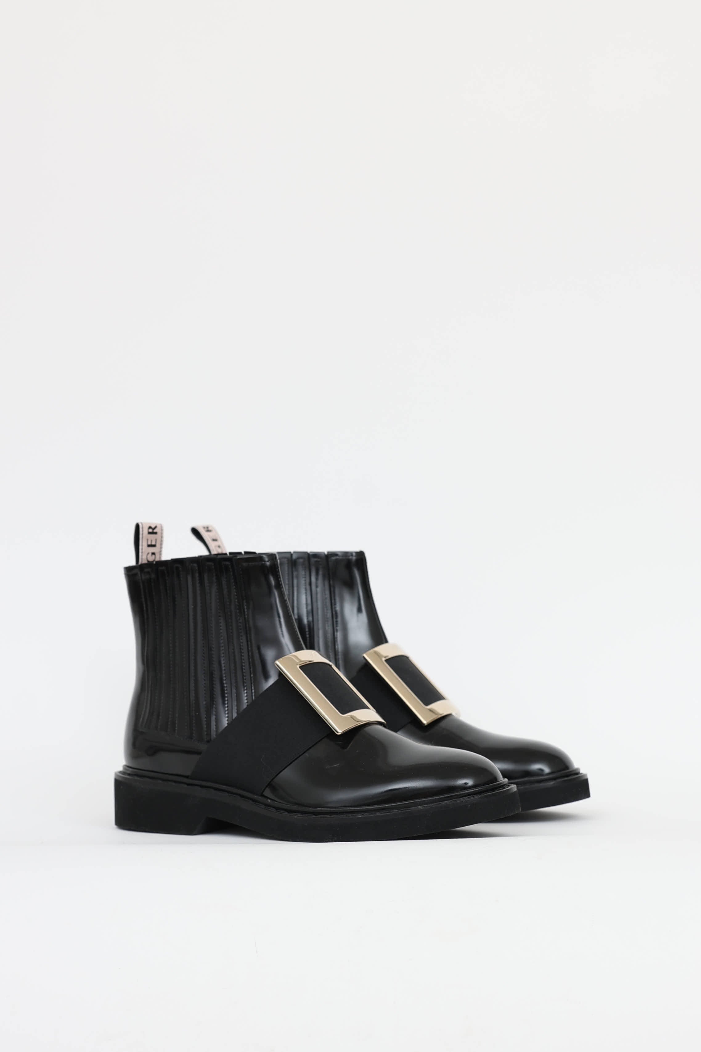 Roger Vivier Patent Viv Rangers Boot