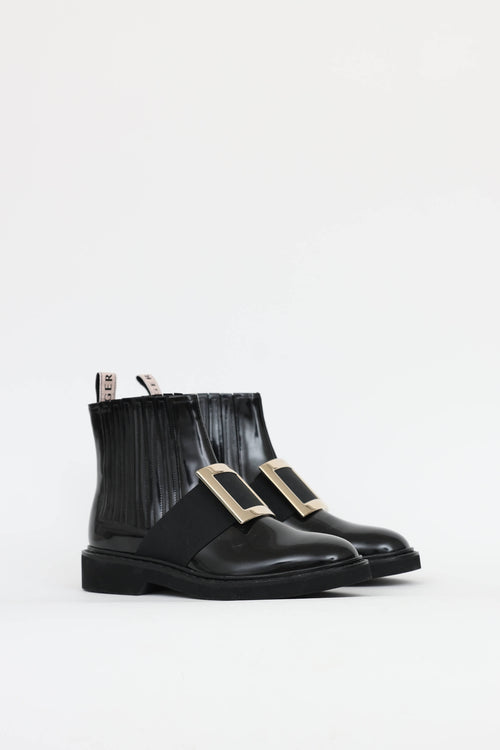 Roger Vivier Patent Viv Rangers Boot