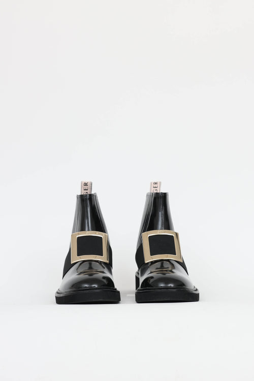 Roger Vivier Patent Viv Rangers Boot
