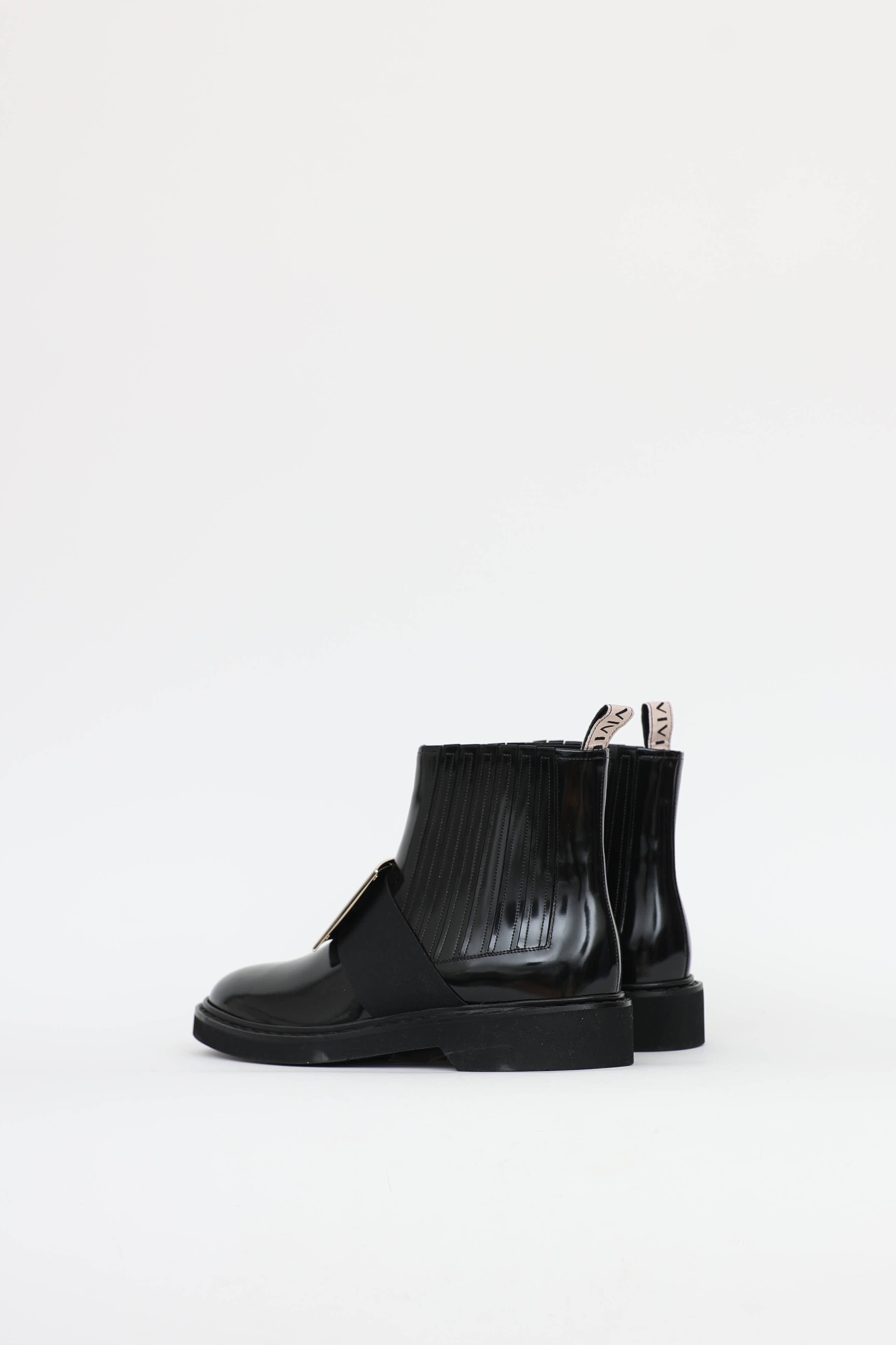 Roger Vivier Patent Viv Rangers Boot