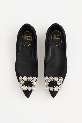 Roger Vivier Mesh Efflorescence Flat