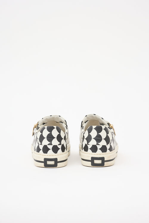 Roger Vivier Leather Printed Zip Sneaker