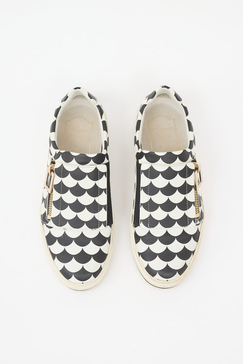 Roger Vivier Leather Printed Zip Sneaker