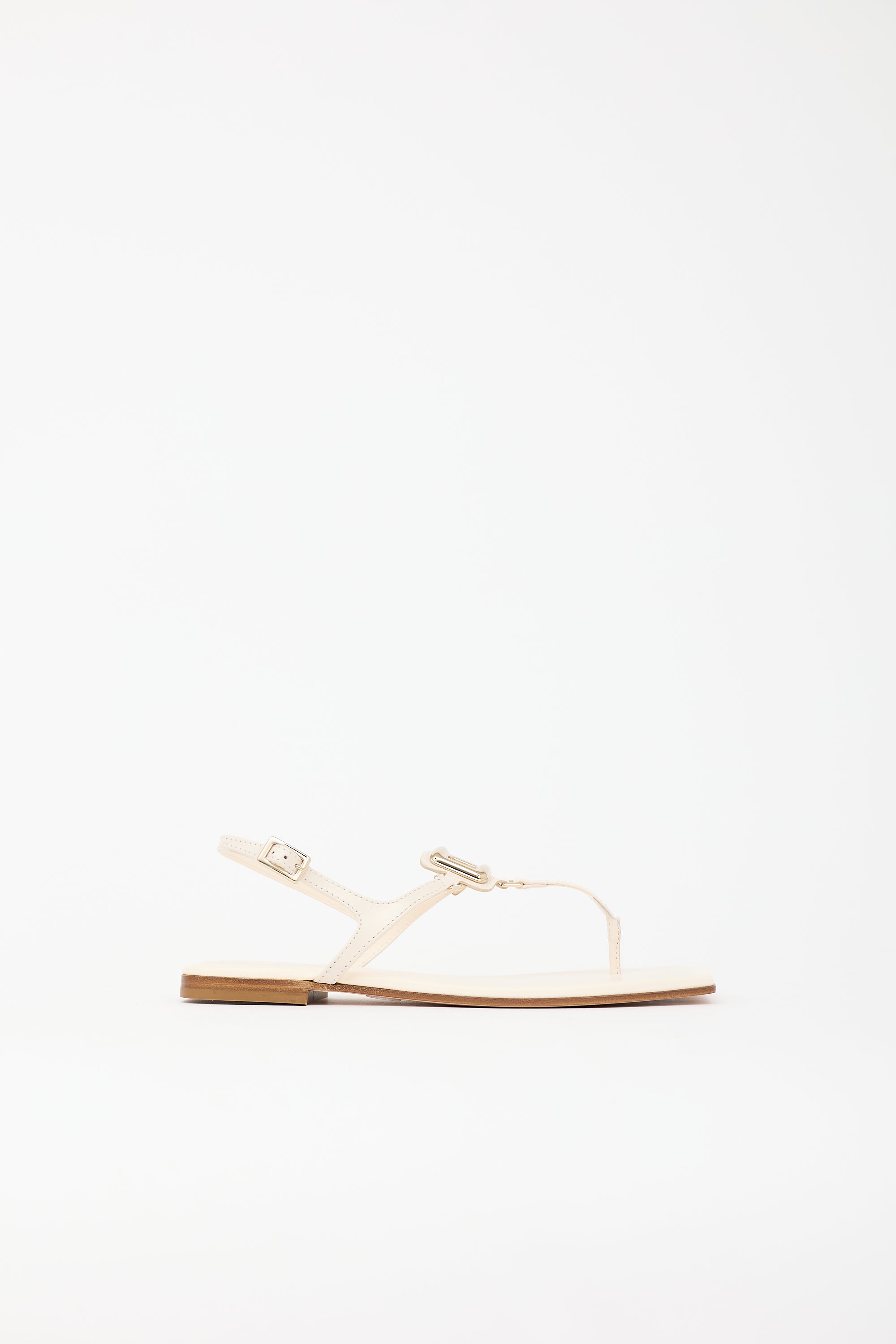 Roger Vivier Leather T-Strap Sandal
