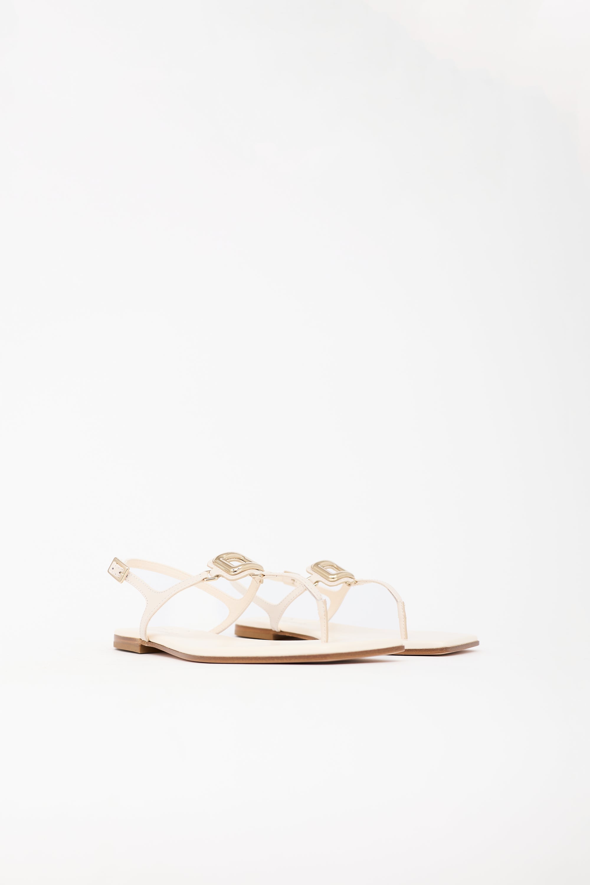 Roger Vivier Leather T-Strap Sandal