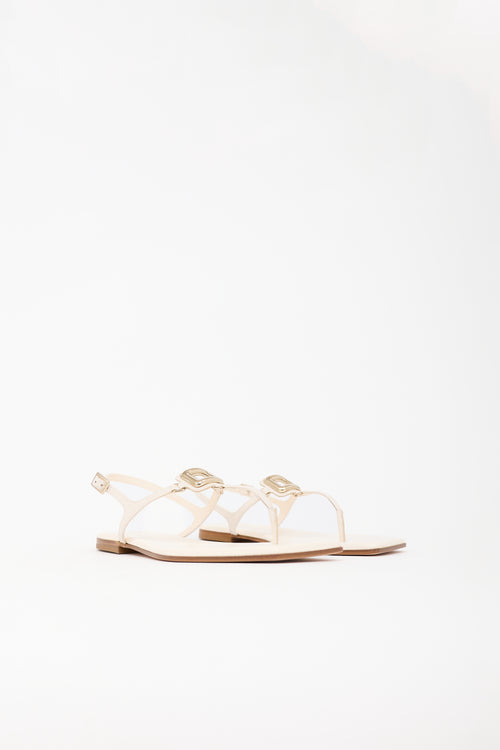 Roger Vivier Leather T-Strap Sandal