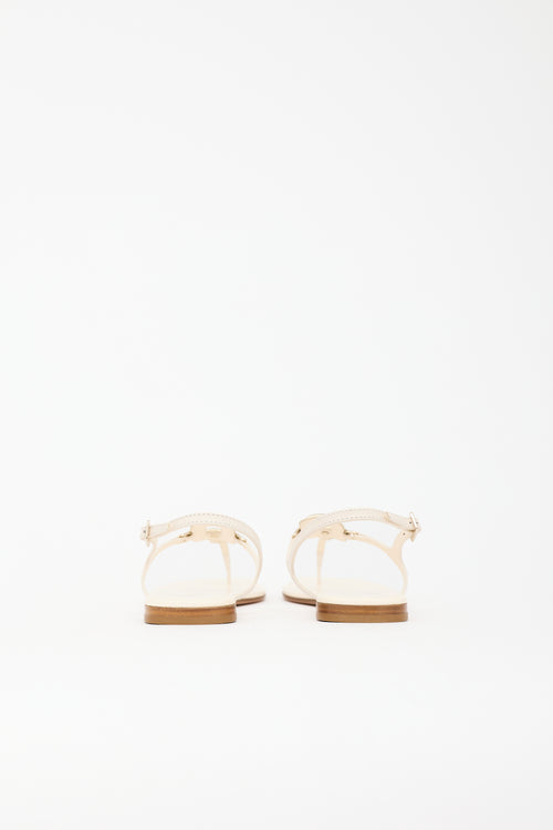 Roger Vivier Leather T-Strap Sandal