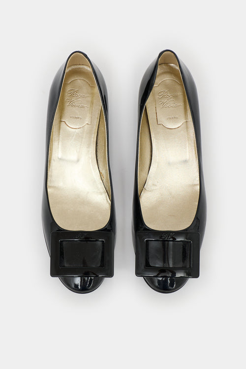 Roger Vivier Patent Leather Buckle Pump