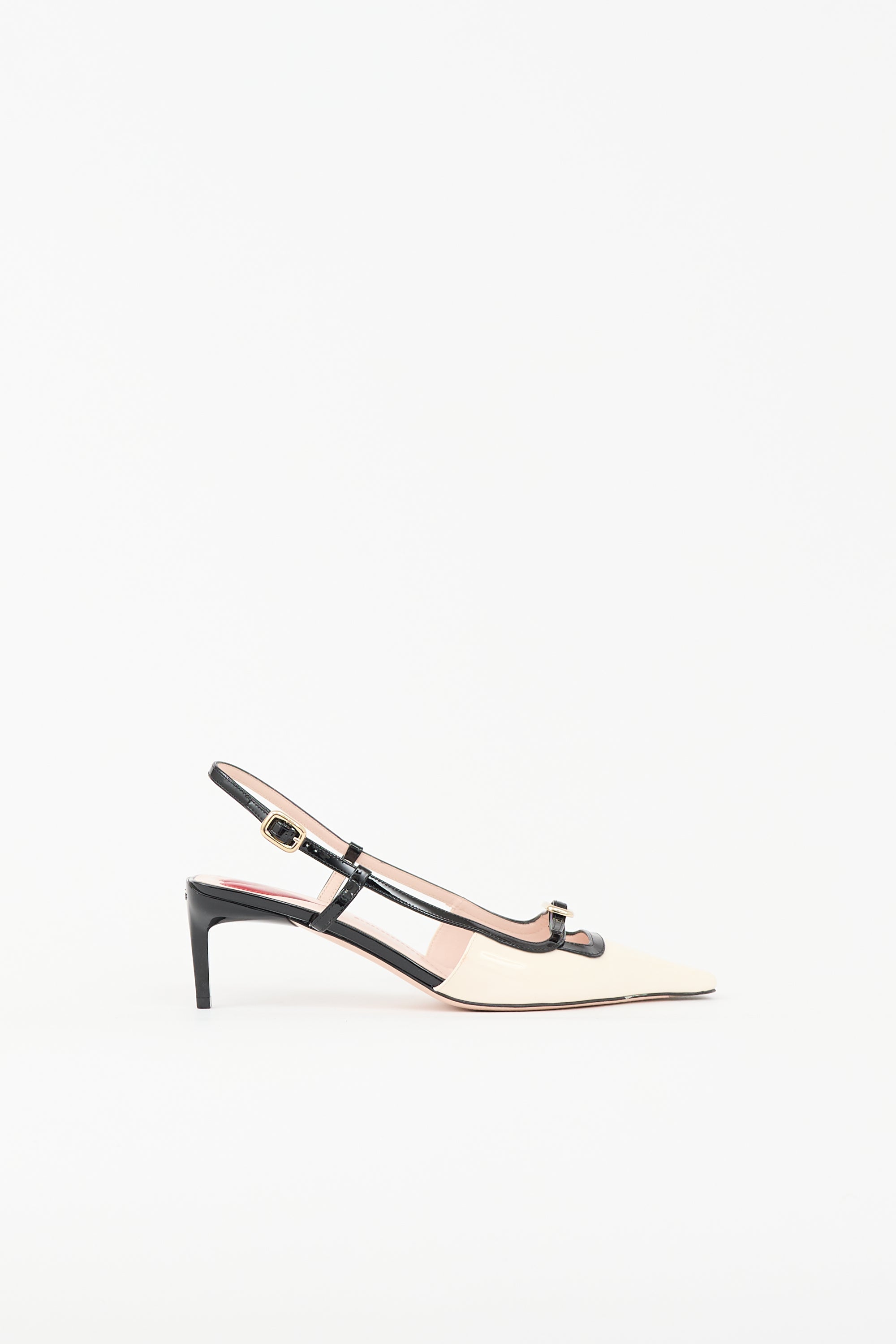 Roger Vivier Patent Buckle Slingback Pump
