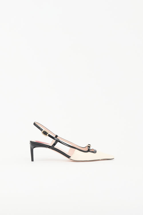 Roger Vivier Patent Buckle Slingback Pump
