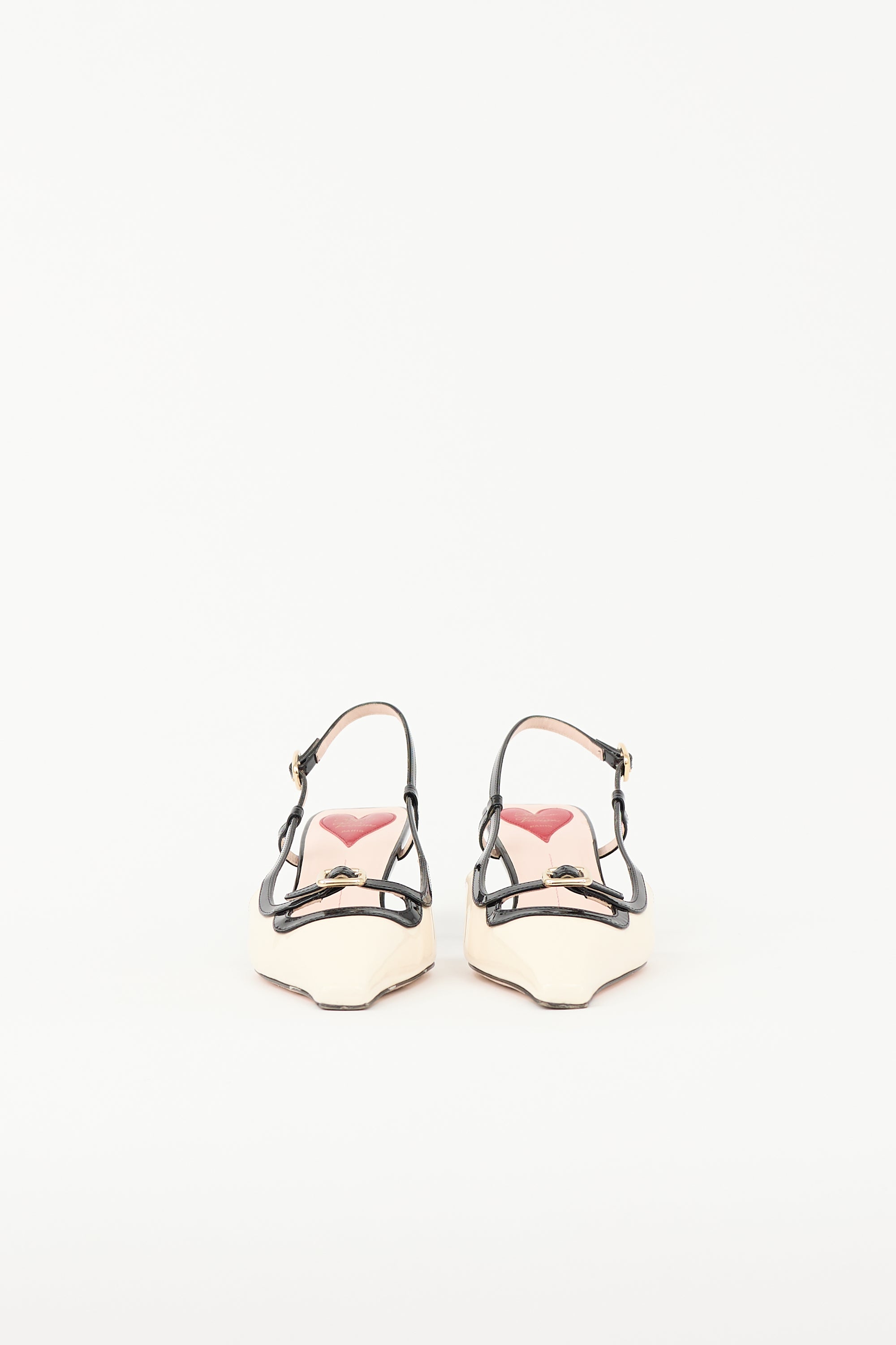 Roger Vivier Patent Buckle Slingback Pump