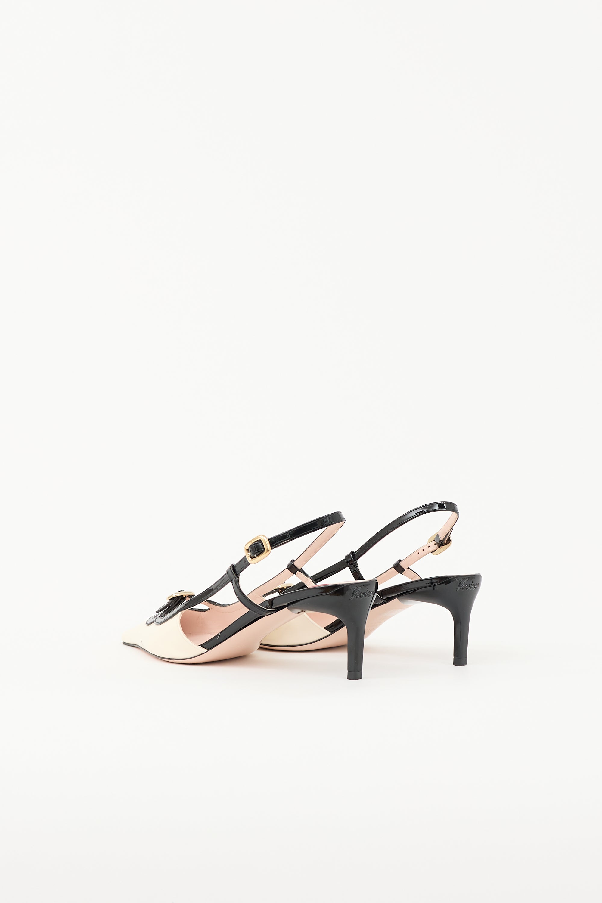 Roger Vivier Patent Buckle Slingback Pump