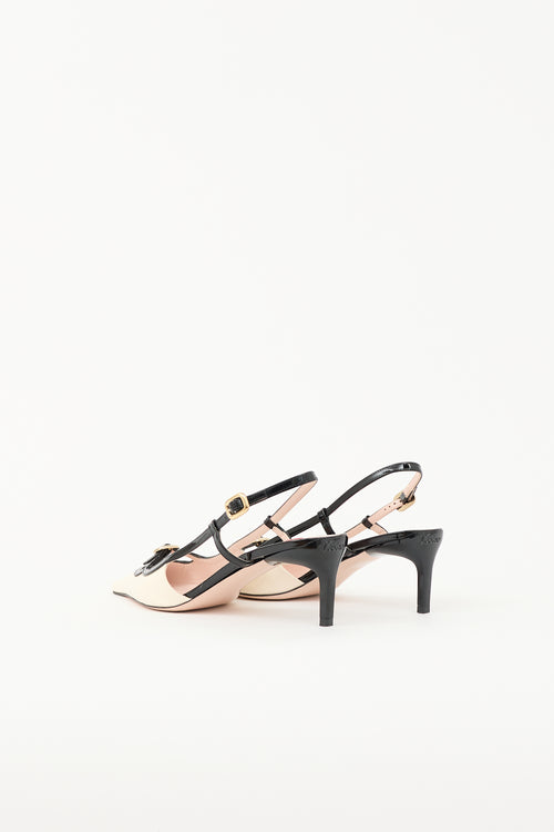 Roger Vivier Patent Buckle Slingback Pump
