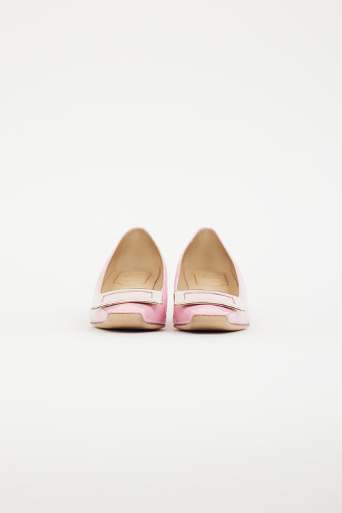 Roger Vivier Pink & Gold Patent Belle Vivier Heel