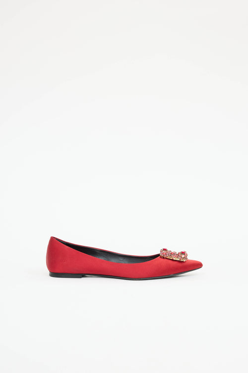 Roger Vivier Floral Strass Flat