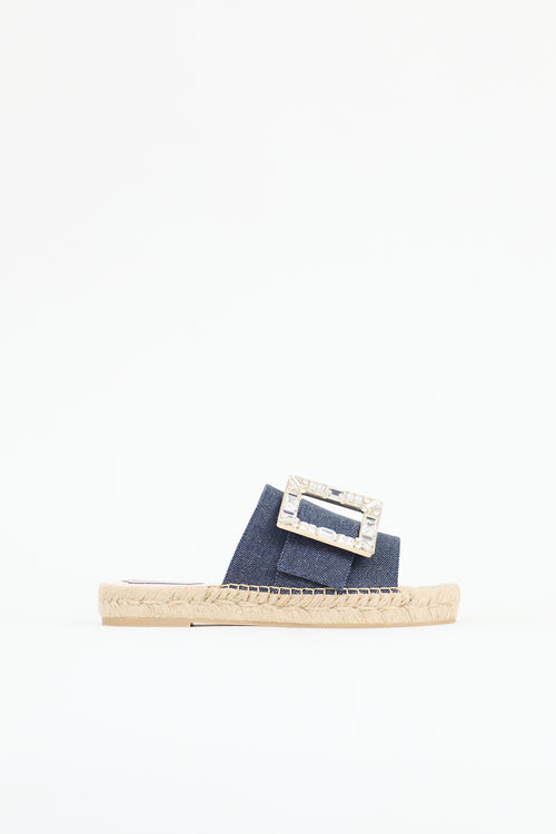Roger Vivier Strass Buckle Slide