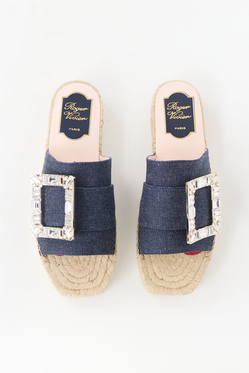 Roger Vivier Strass Buckle Slide