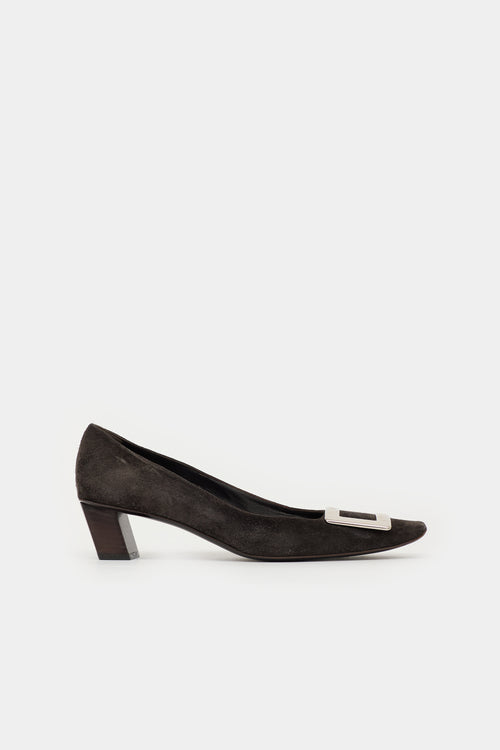 Roger Vivier Suede Belle Vivier  Pump