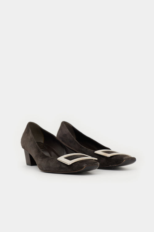 Roger Vivier Suede Belle Vivier  Pump