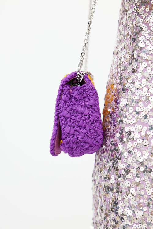 Roger Vivier Purple & Yellow Viv Choc Jewel Shoulder bag