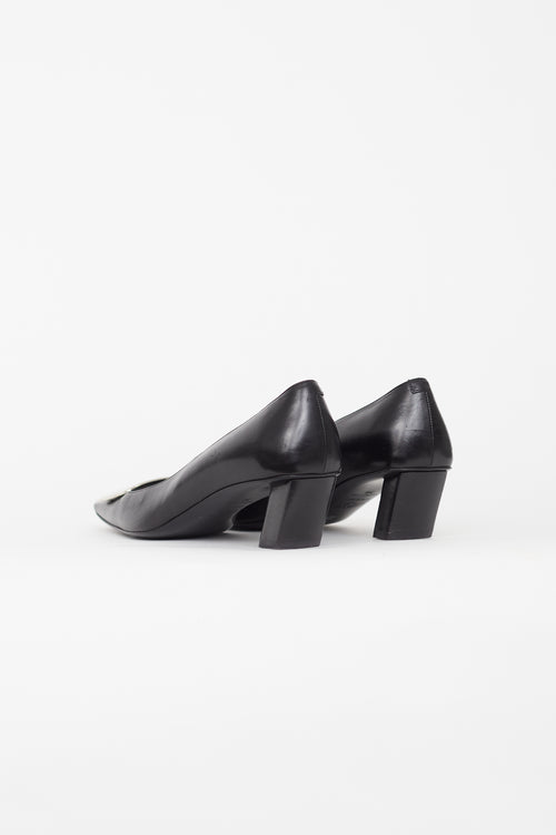Roger Vivier Black & Silver Belle Vivier Heel