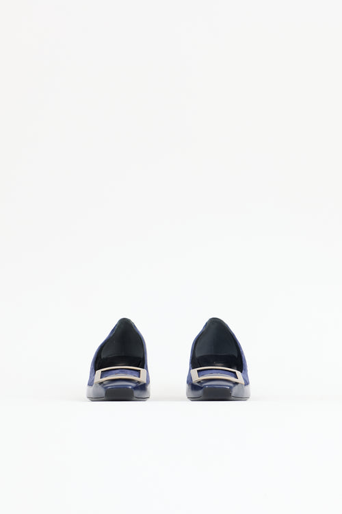 Roger Vivier Leather & Suede Trompette Pump