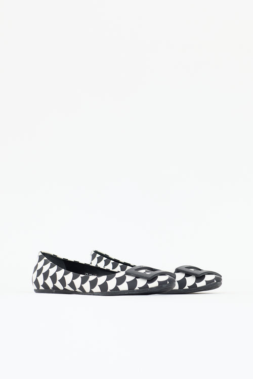 Roger Vivier Printed Leather Flat