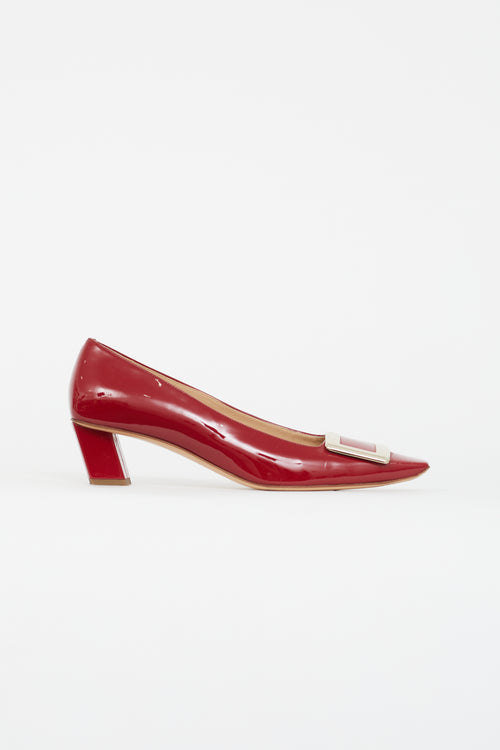 Roger Vivier Red & Gold Patent Belle Vivier Heel