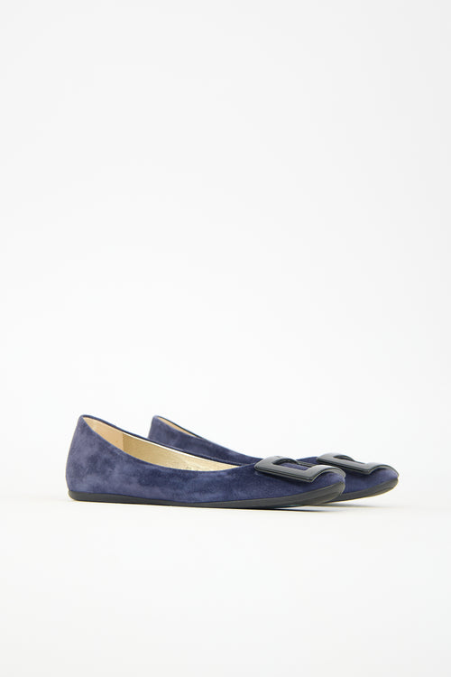 Roger Vivier Suede Gommette Ballet Flat