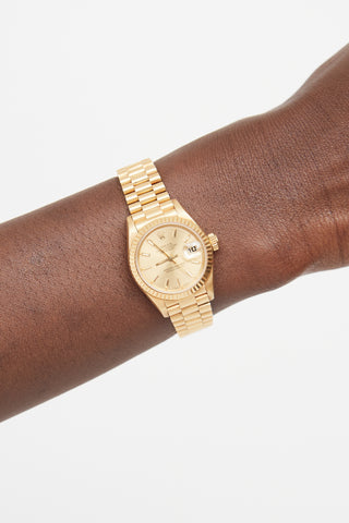 Rolex 18K Yellow Gold Oyster Perpetual Automatic Datejust President Watch